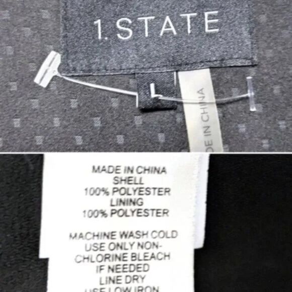 NWT 1.STATE Twilight Satin Leaf Duster Kimono L - Picture 5 of 9